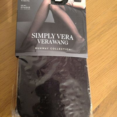 Vrea Wang Control Top Small Scale Plaid Tights, Black, 5888, Size 2